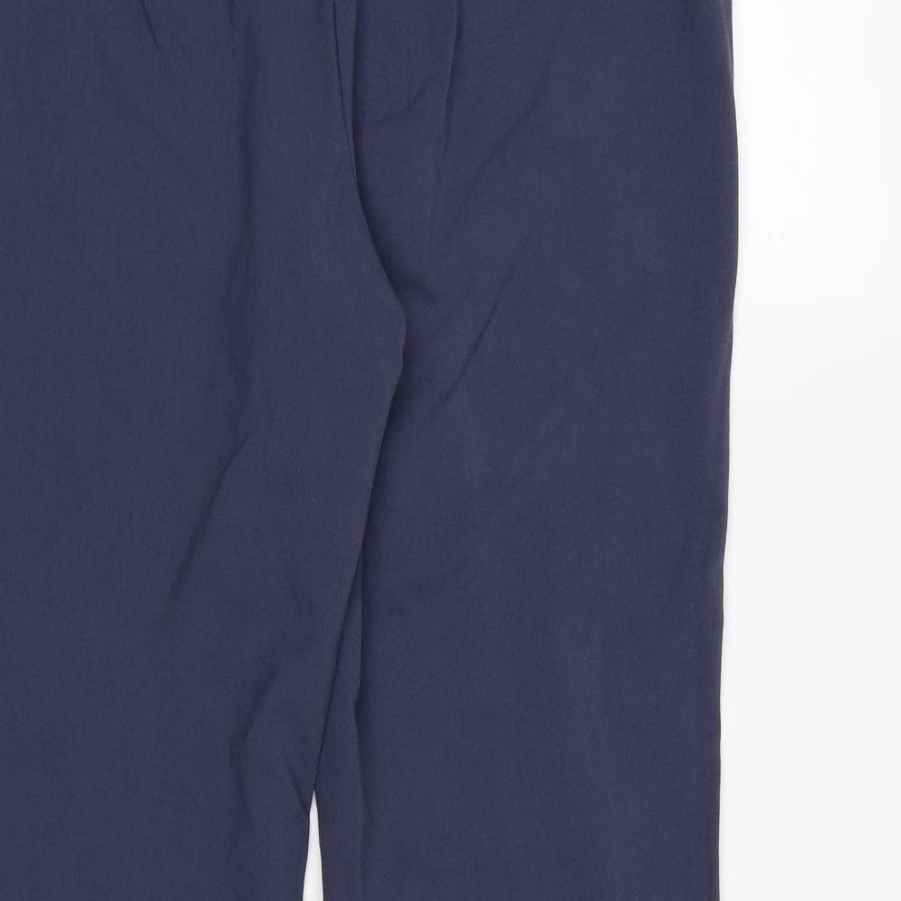 Womens UK Size 14 Marks and Spencer Regular Fit Dress Pants Blue Trousers
