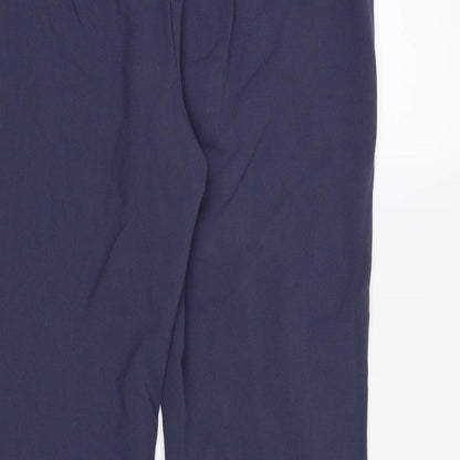 Womens UK Size 14 Marks and Spencer Regular Fit Dress Pants Blue Trousers