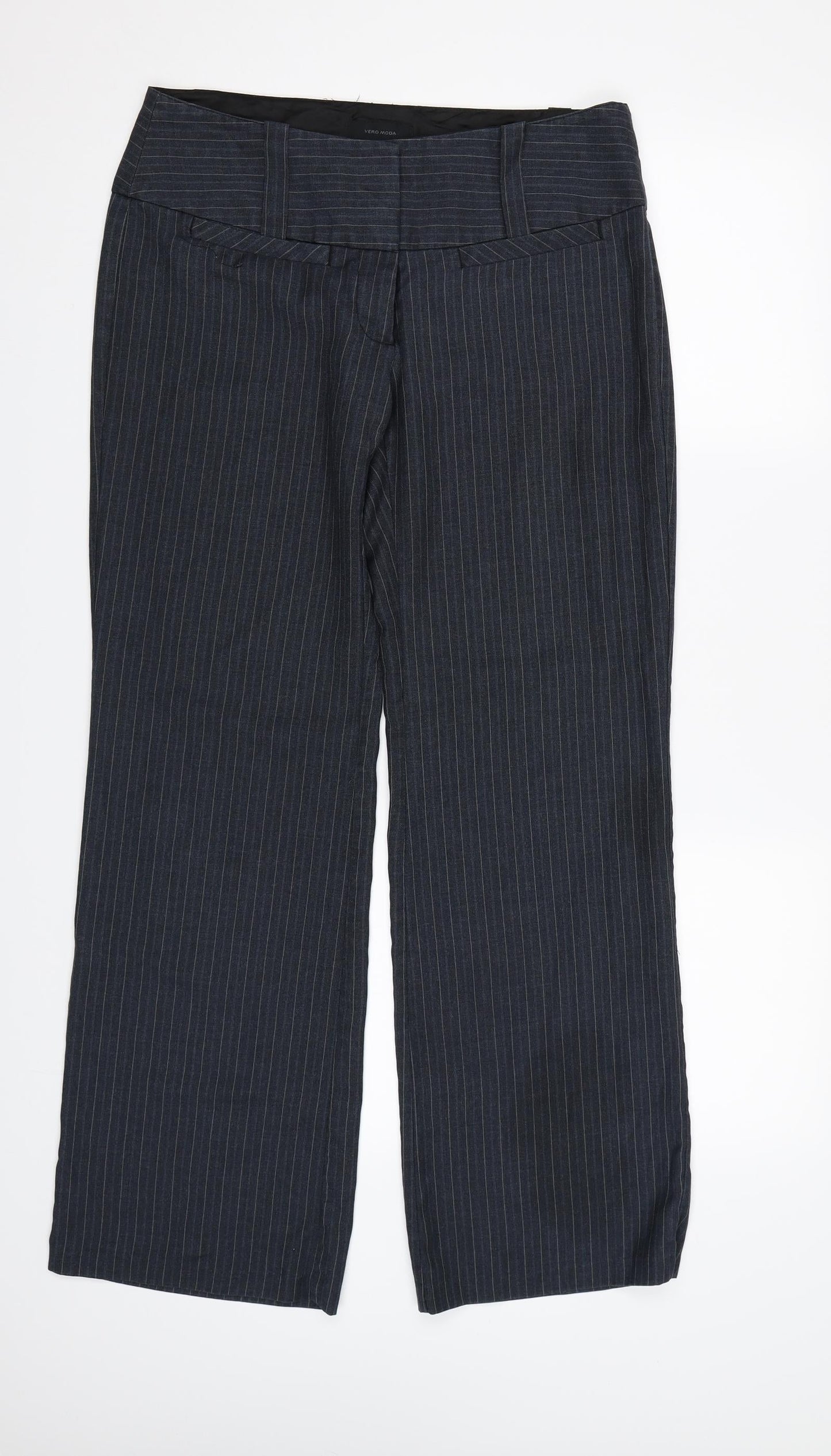 Mens UK Size M VERO MODA Regular Fit Dress Pants Blue Trousers
