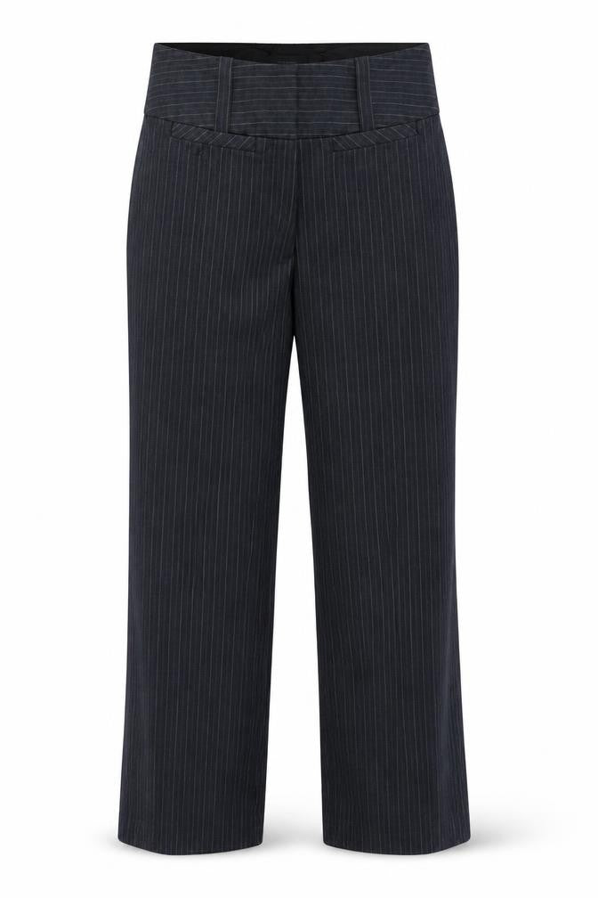 Vero Moda Mens Blue Striped Rayon Dress Pants Trousers Size M L30 in
