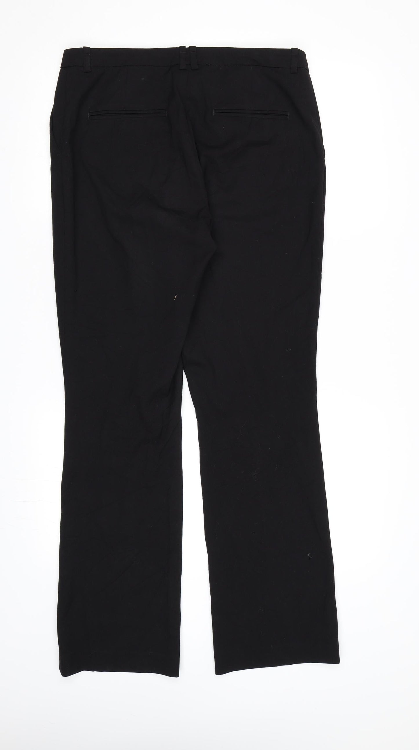 Womens UK Size 12 H&M Regular Fit Dress Pants Black Trousers
