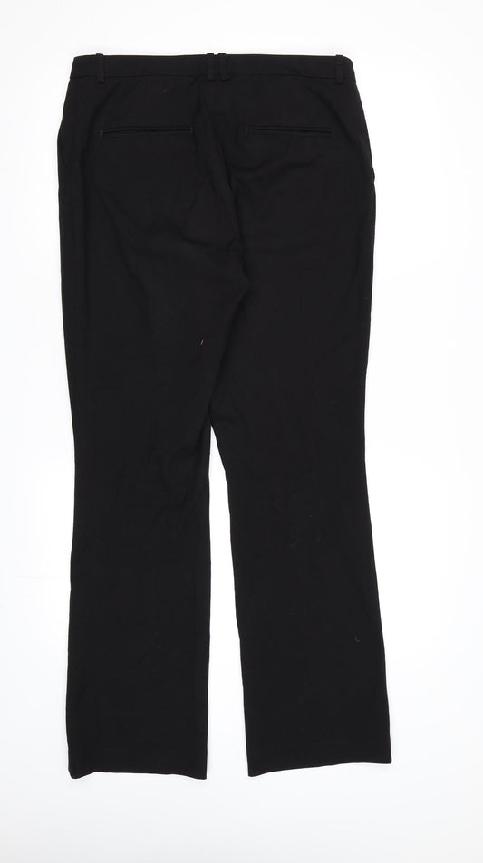 Womens UK Size 12 H&M Regular Fit Dress Pants Black Trousers