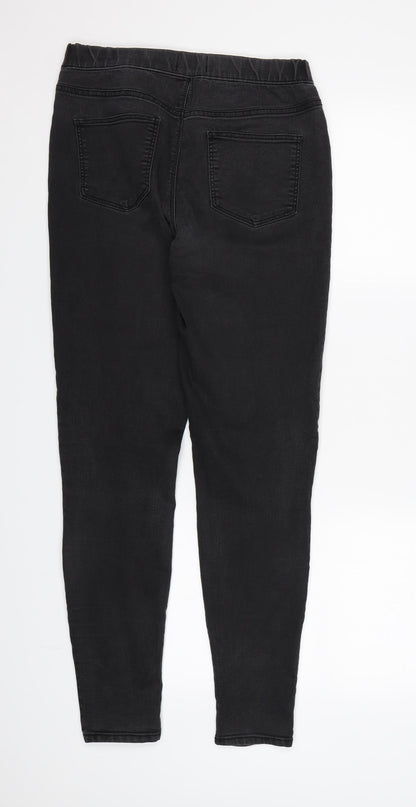 Womens UK Size 8 Papaya Regular Fit Jegging Black Jeans