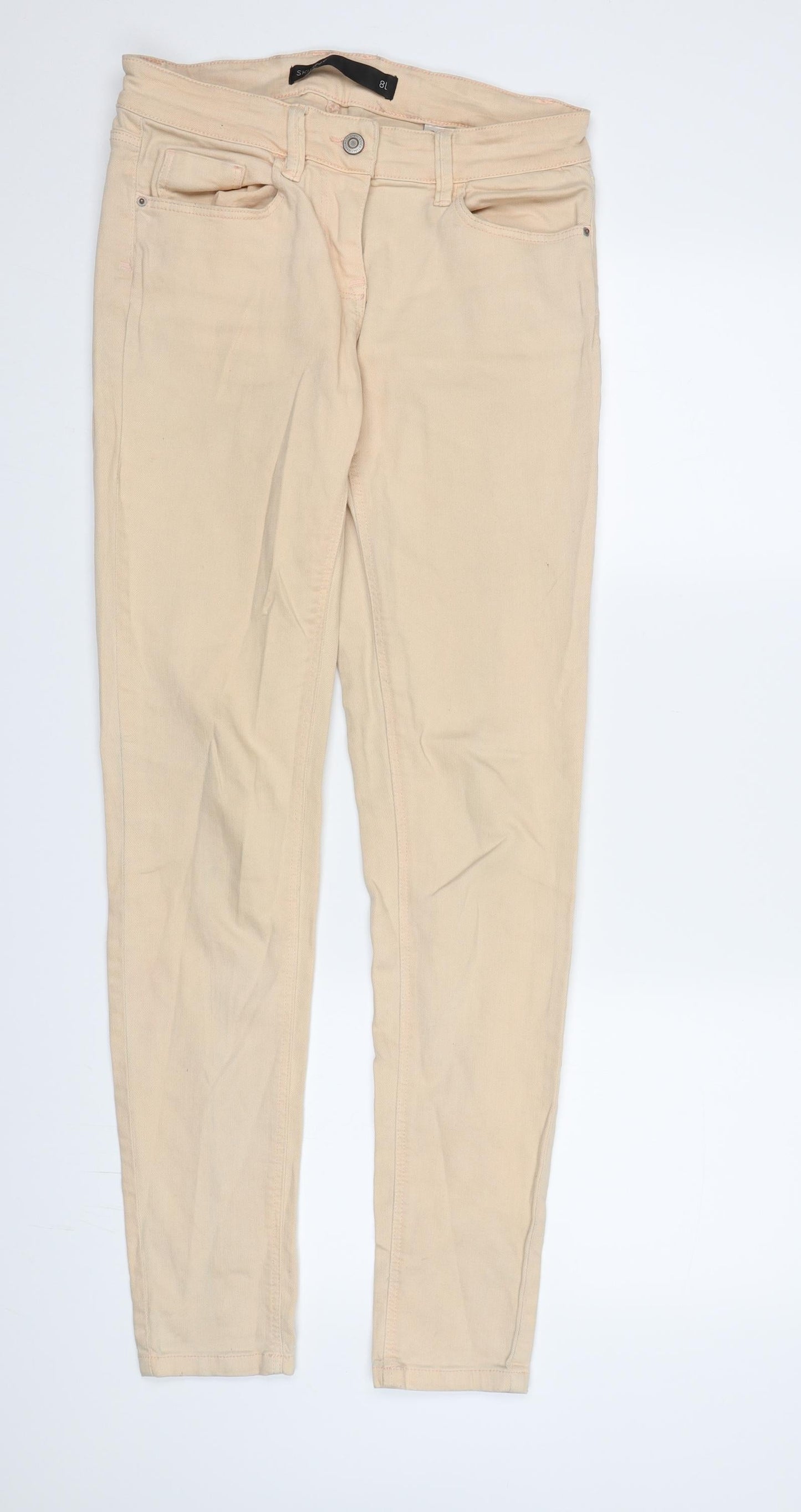 NEXT Womens Pink  Denim Skinny Jeans Size 8 L31 in