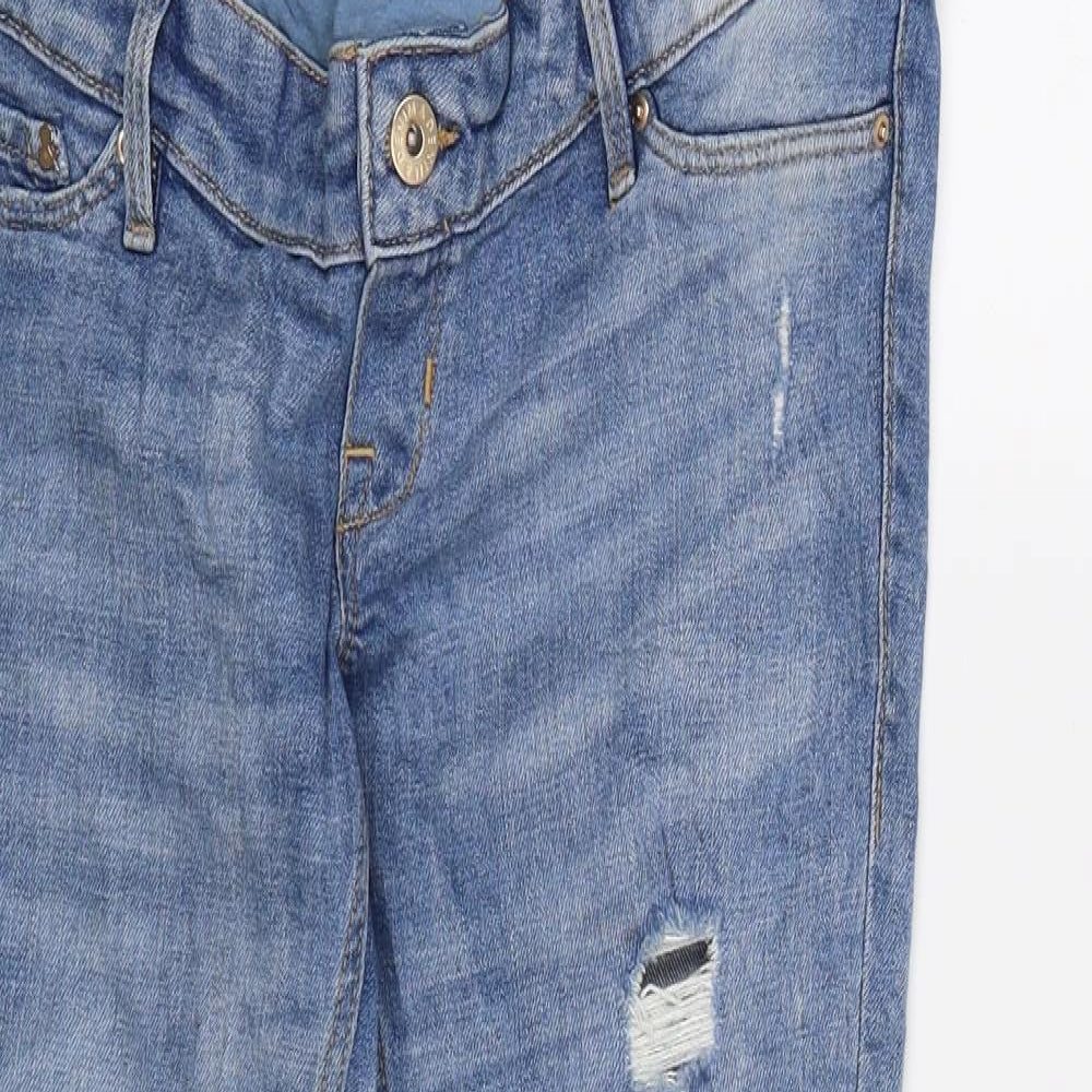 &DENIM Womens Blue  Denim Straight Jeans Size 10 L26 in