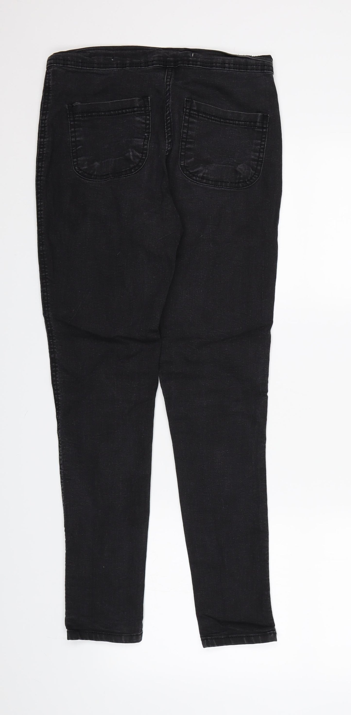 JM Collection Womens Black  Denim Skinny Jeans Size 10 L26 in