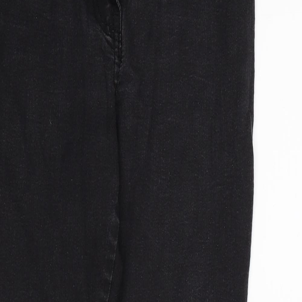JM Collection Womens Black  Denim Skinny Jeans Size 10 L26 in