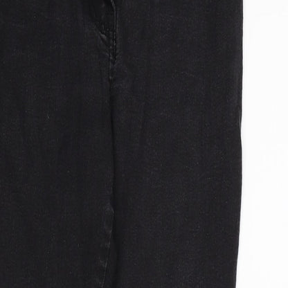 JM Collection Womens Black  Denim Skinny Jeans Size 10 L26 in