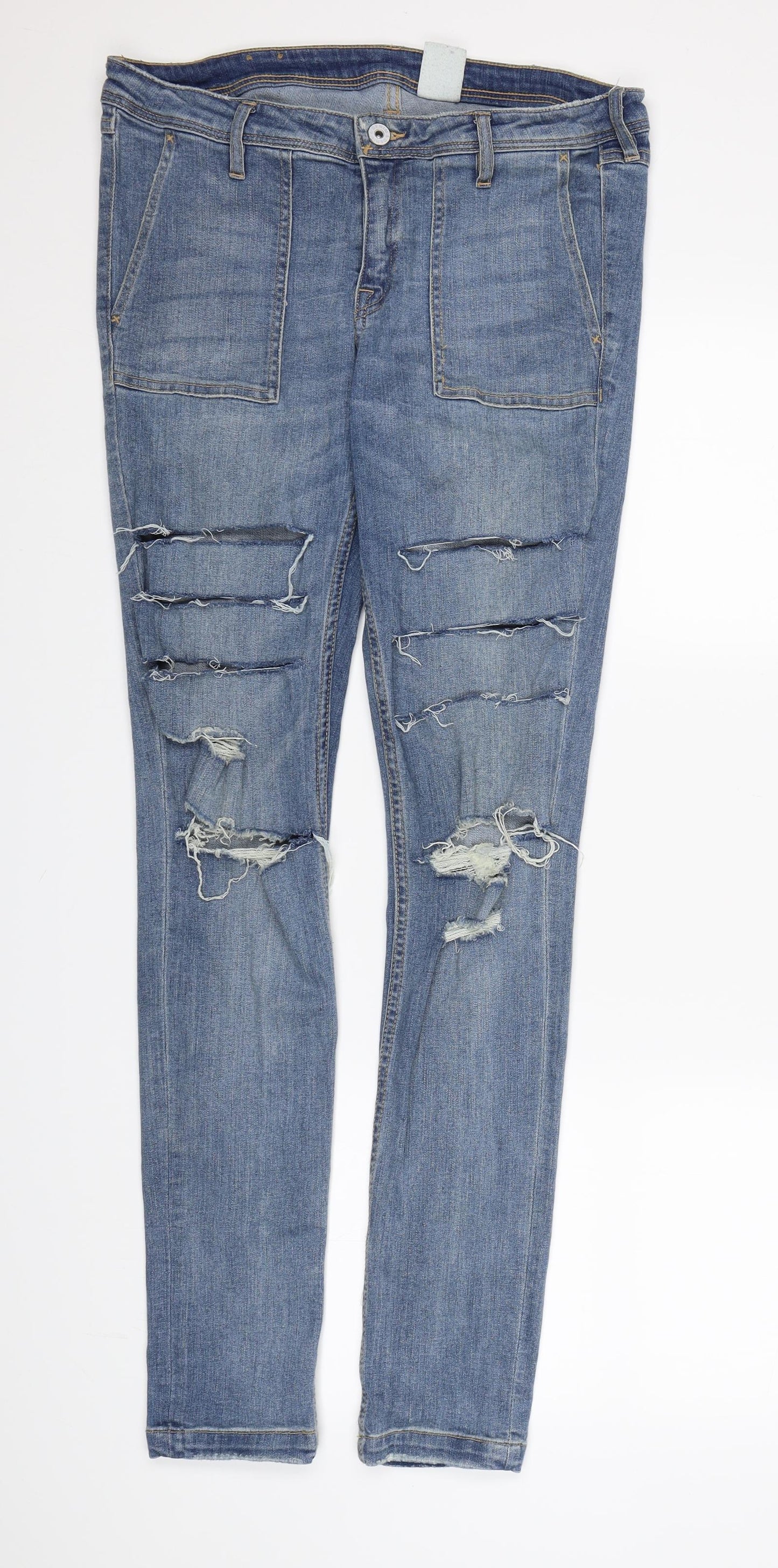 &DENIM Mens Blue  Denim  Jeans  L32 in - Ripped Jeans