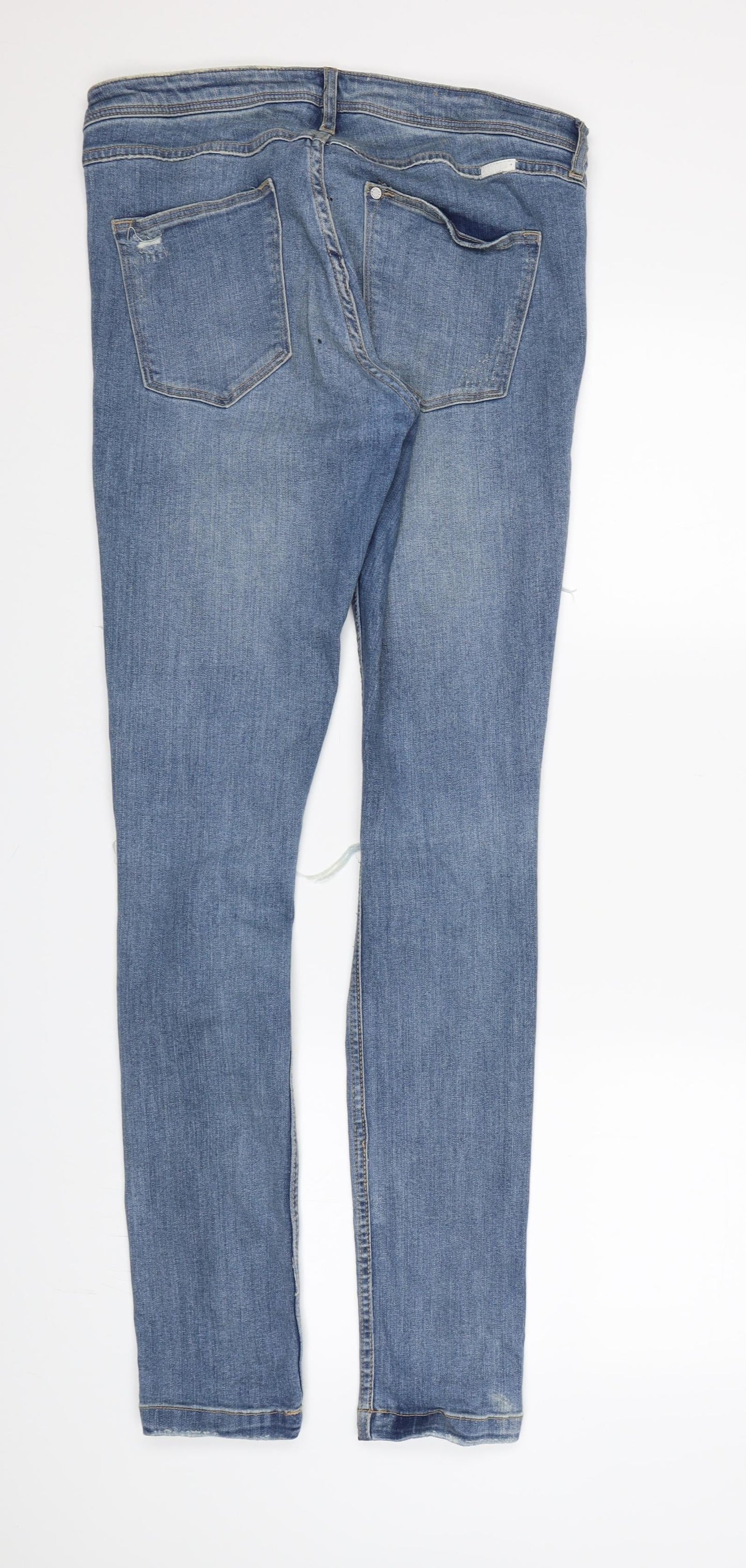 &DENIM Mens Blue  Denim  Jeans  L32 in - Ripped Jeans