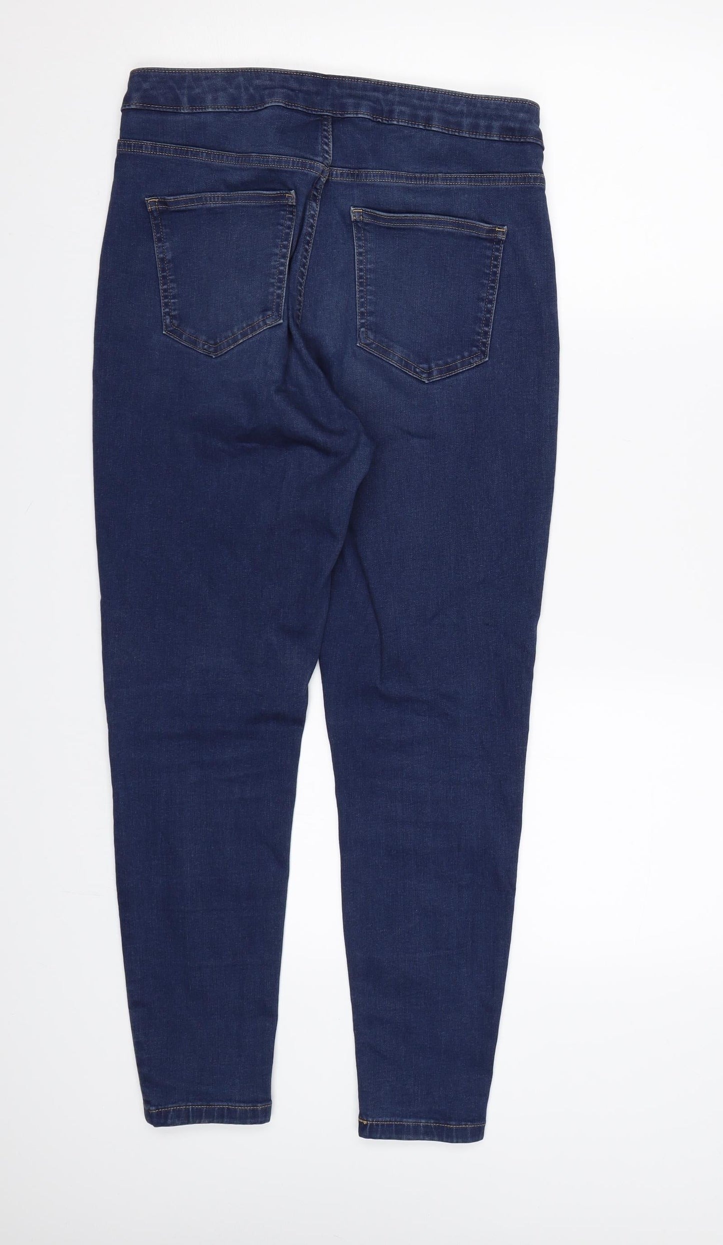 Womens UK Size 12 Preworn Regular Fit Skinny Blue Jeans