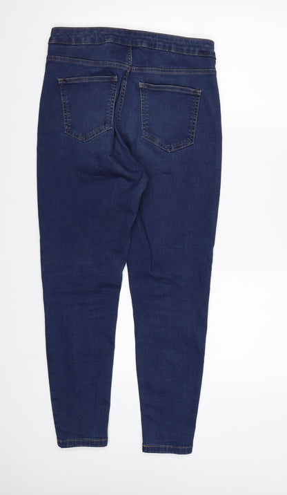 Womens UK Size 12 Preworn Regular Fit Skinny Blue Jeans