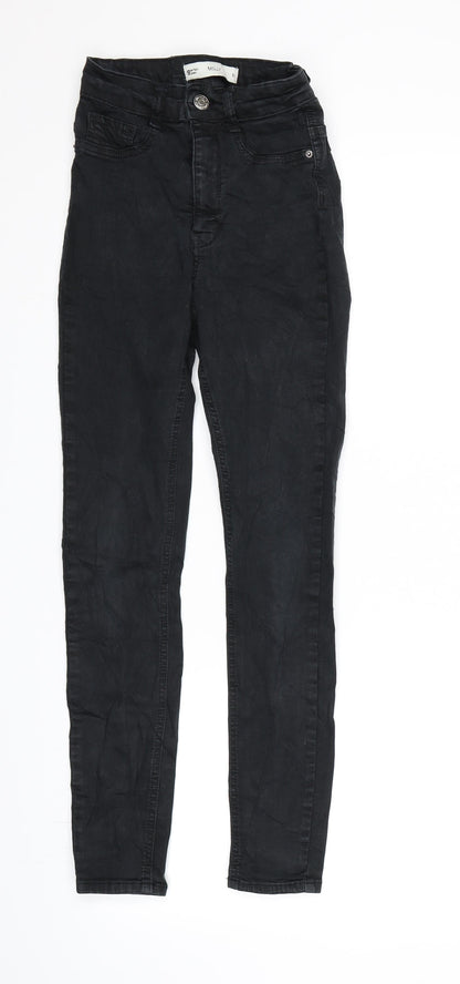Womens UK Size S Ginatricot Regular Fit Skinny Black Jeans