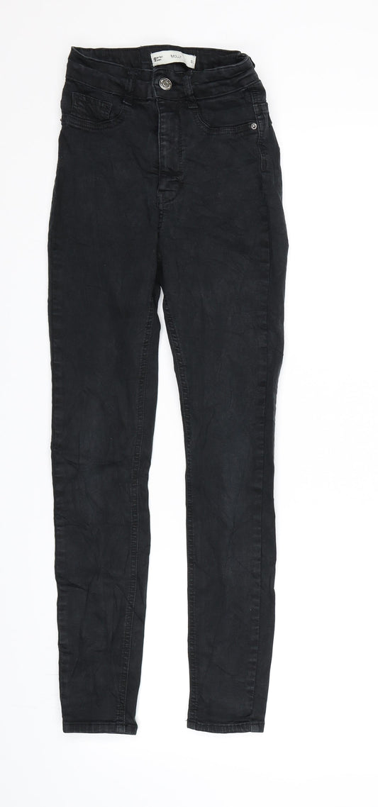 Womens UK Size S Ginatricot Regular Fit Skinny Black Jeans