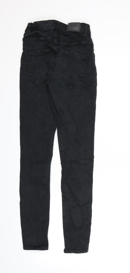 Womens UK Size S Ginatricot Regular Fit Skinny Black Jeans