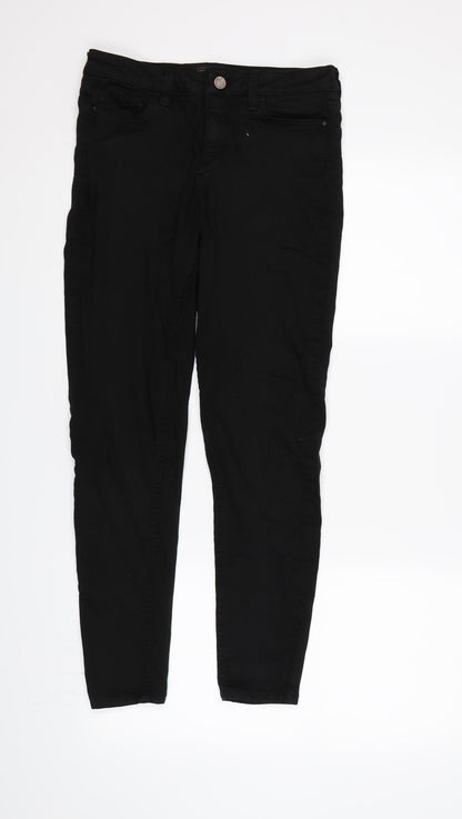 F&F Womens Black  Denim Skinny Jeans Size 10 L26 in