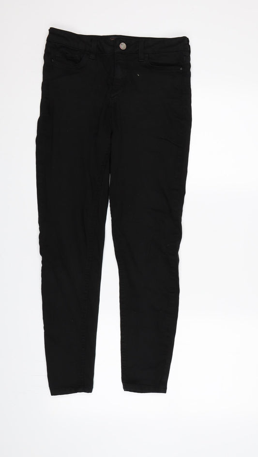 F&F Womens Black  Denim Skinny Jeans Size 10 L26 in