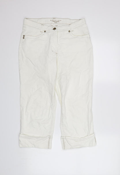 Gerry Weber Womens White   Cropped Trousers  L21 in