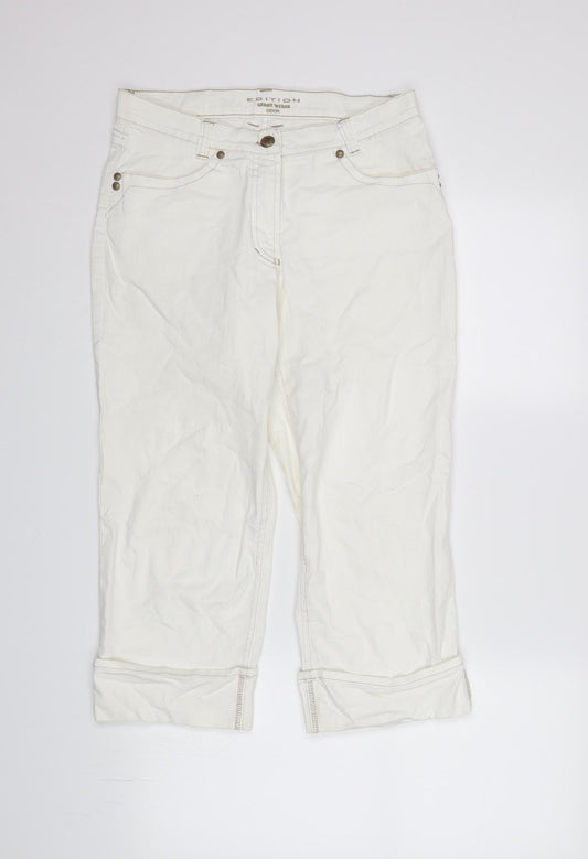 Gerry Weber Womens White   Cropped Trousers  L21 in