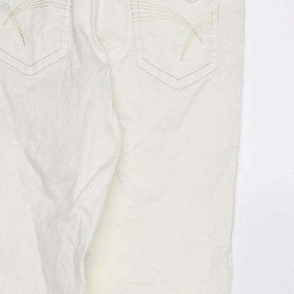 Gerry Weber Womens White   Cropped Trousers  L21 in