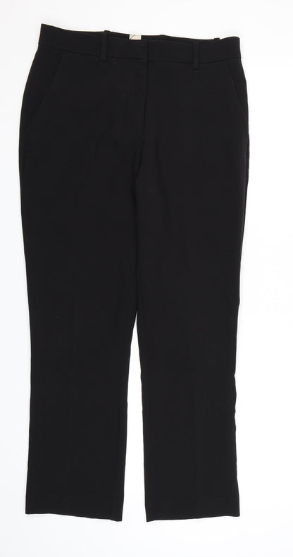 Womens UK Size 12 H&M Regular Fit Dress Pants Black Trousers