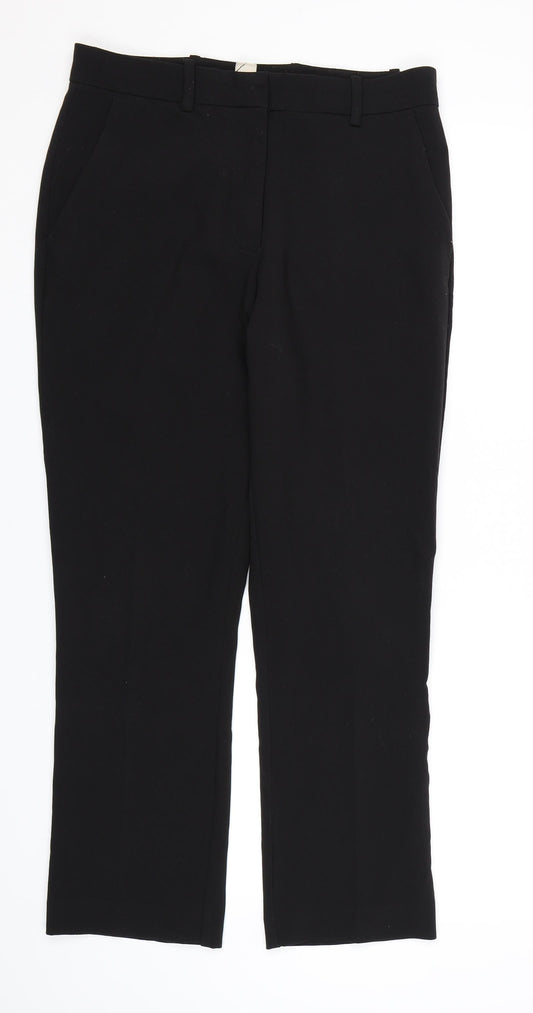 Womens UK Size 12 H&M Regular Fit Dress Pants Black Trousers