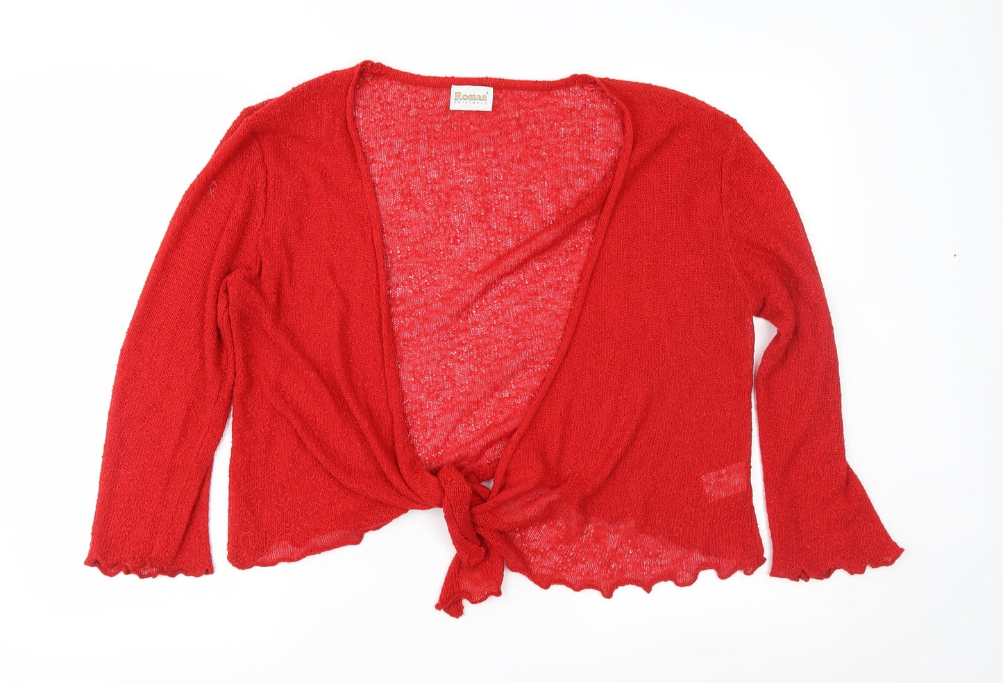 Roman Womens Red  Knit Cardigan Jumper Size L