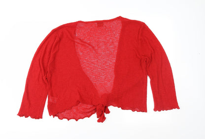 Roman Womens Red  Knit Cardigan Jumper Size L