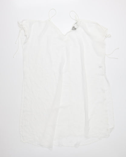 ASOS Womens White  Chiffon Tunic Blouse Size 10  - Swim