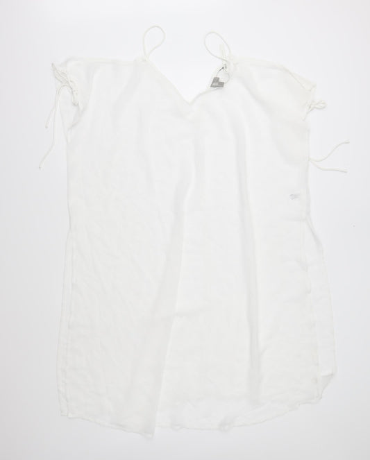 ASOS Womens White  Chiffon Tunic Blouse Size 10  - Swim