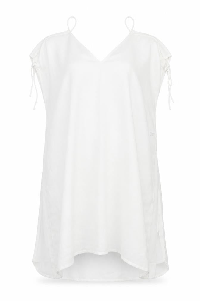 ASOS Womens White  Chiffon Tunic Blouse Size 10  - Swim