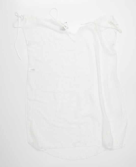 ASOS Womens White  Chiffon Tunic Blouse Size 10  - Swim