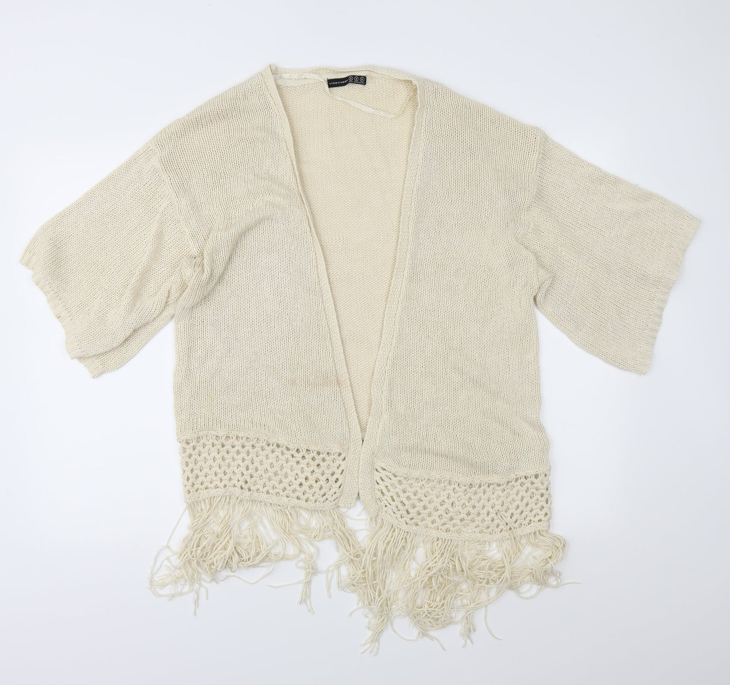 Atmosphere Womens Beige  Knit Cardigan Jumper Size S
