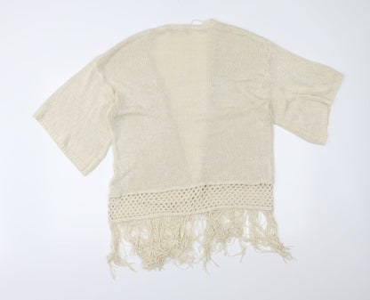 Atmosphere Womens Beige  Knit Cardigan Jumper Size S