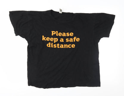 Club Womens Black  Jersey Basic T-Shirt Size M