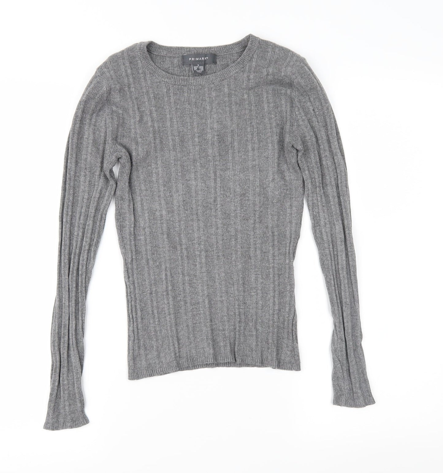 Primark Womens Grey  Knit Pullover Jumper Size S