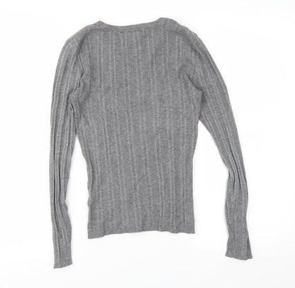 Primark Womens Grey  Knit Pullover Jumper Size S