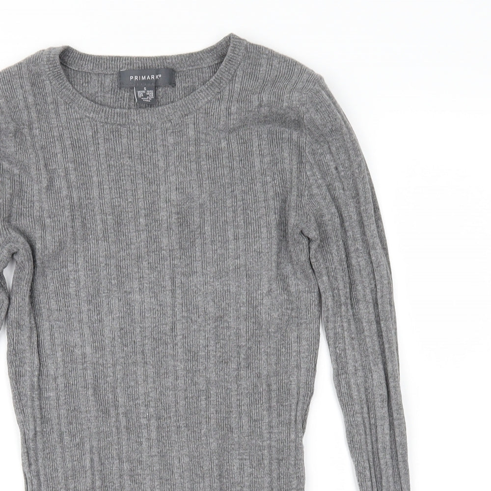 Primark Womens Grey  Knit Pullover Jumper Size S