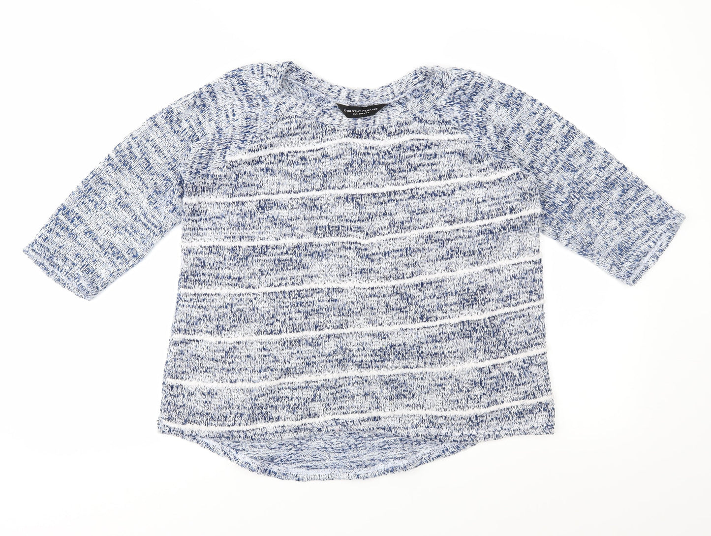 Dorothy Perkins Womens Blue Striped Knit Pullover Jumper Size 8