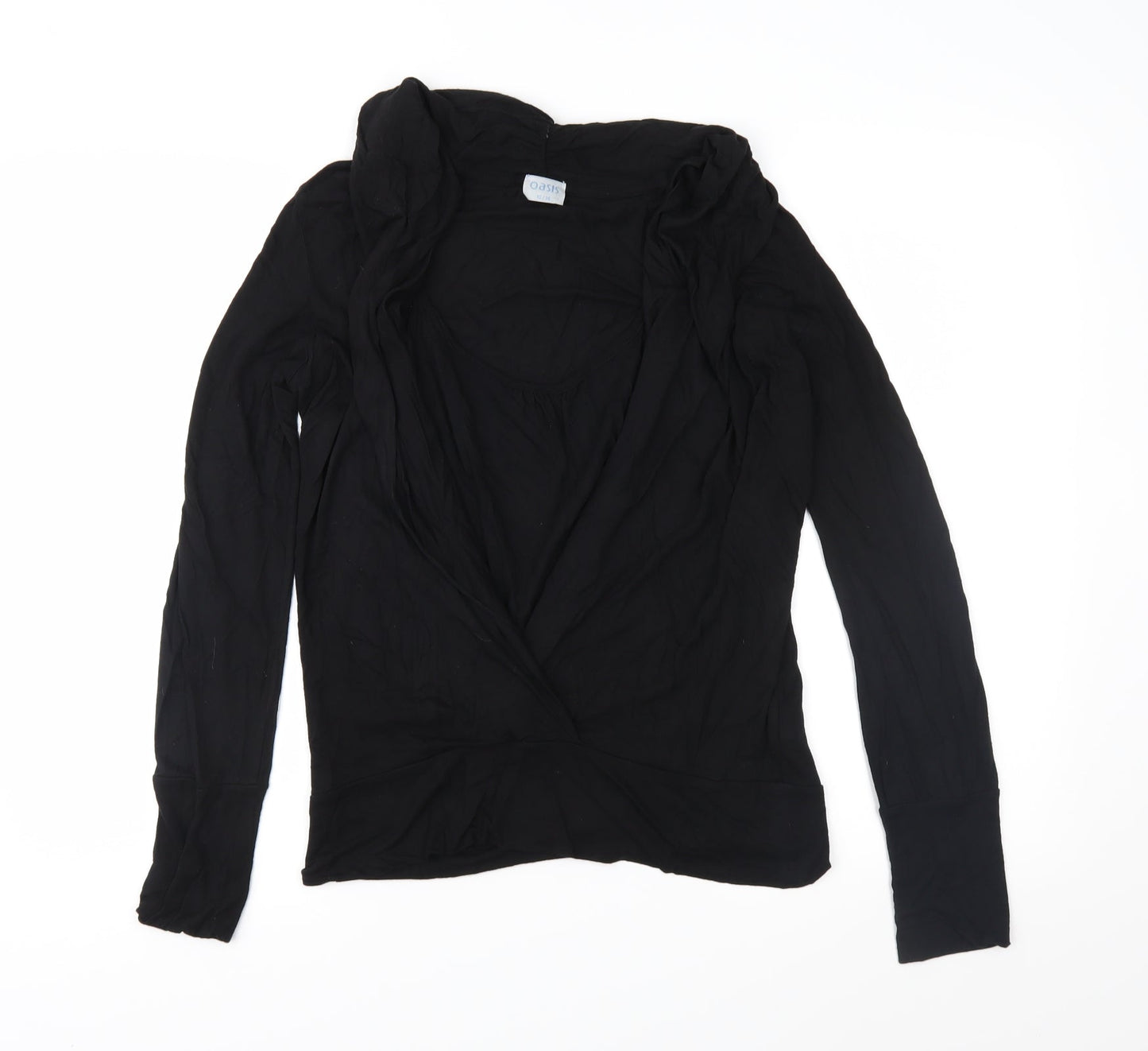 Womens UK Size 10 Oasis Black Basic Blouse