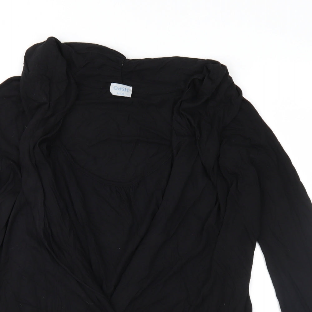 Womens UK Size 10 Oasis Black Basic Blouse