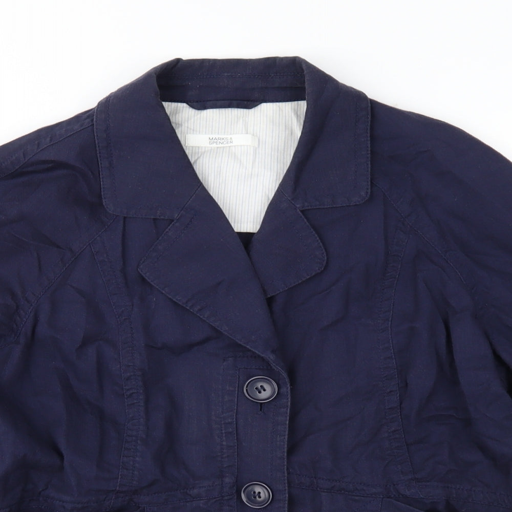 Womens UK Size 14 Marks and Spencer Blue Jacket