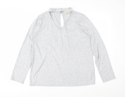 F&F Womens Grey  Knit Pullover Jumper Size 14