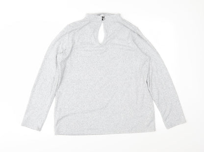 F&F Womens Grey  Knit Pullover Jumper Size 14