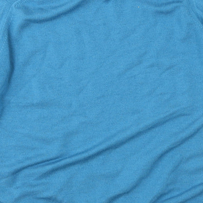 EWM Womens Blue  Knit Pullover Jumper Size S