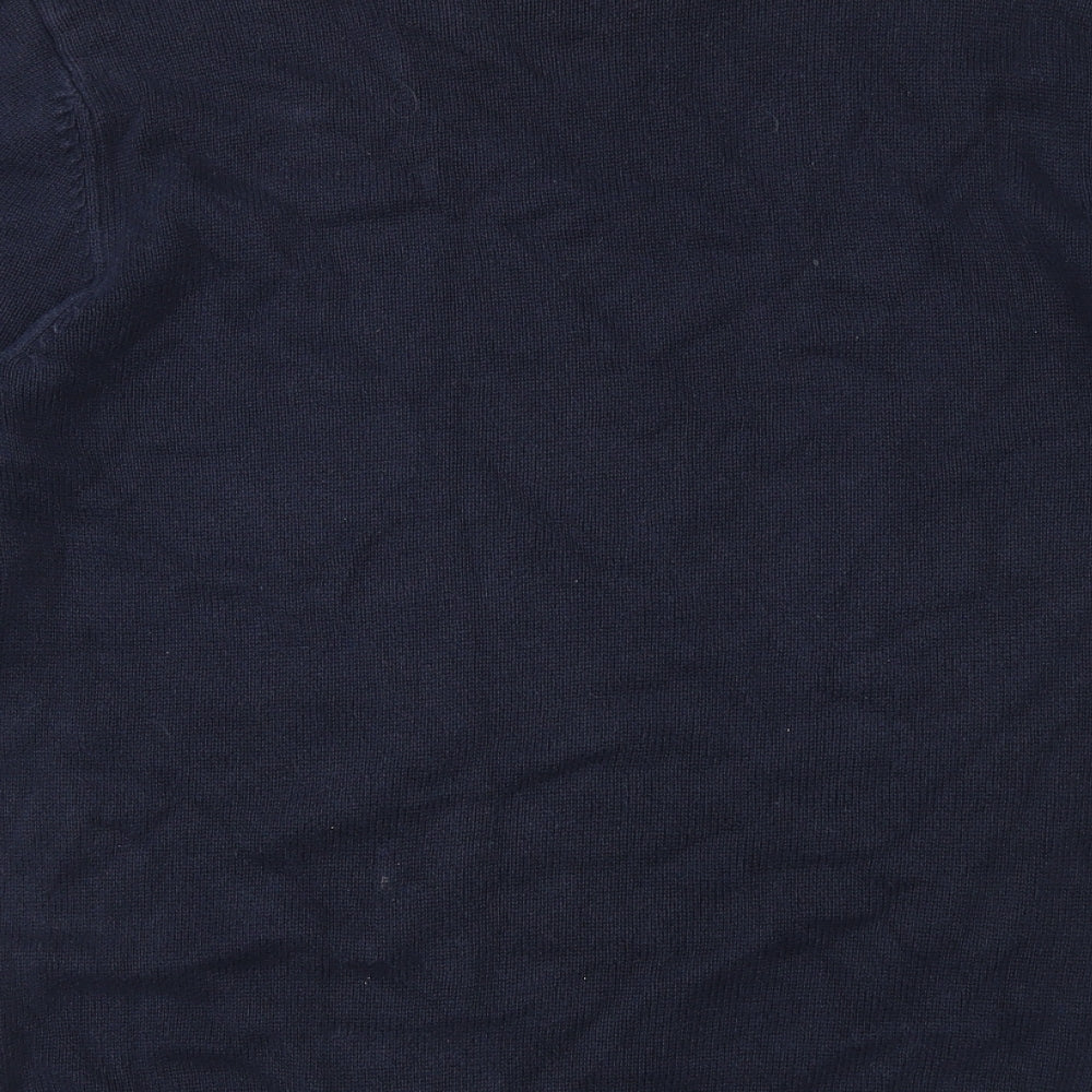 Easy Mens Blue  Knit Pullover Jumper Size M