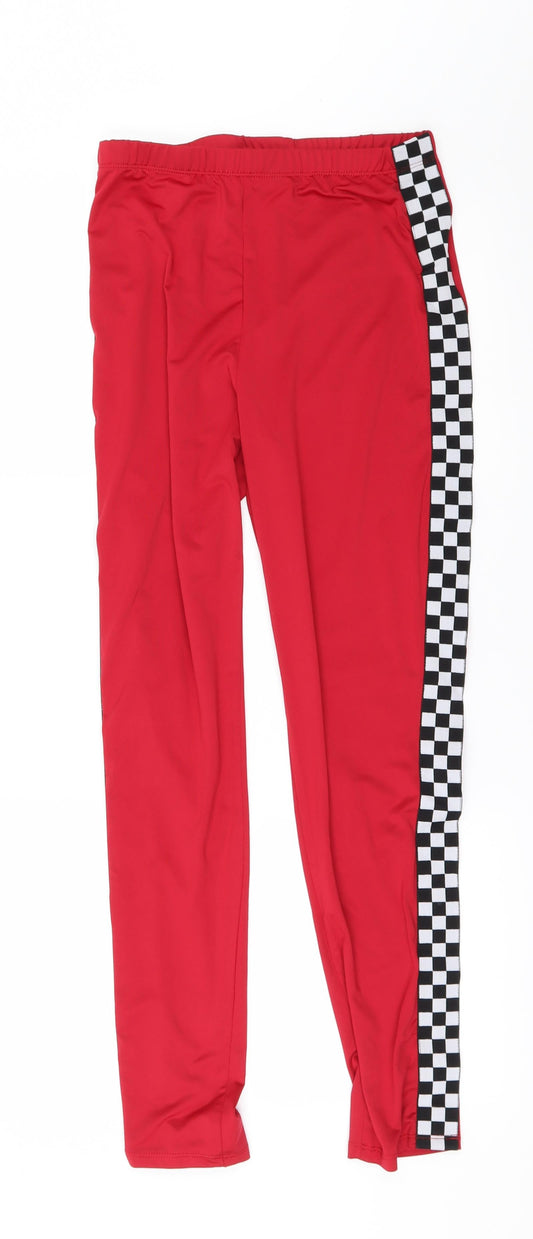 SheIn Womens Red   Carrot Leggings Size XS L27 in