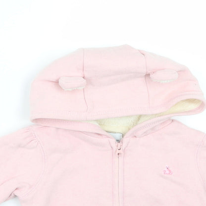 Gap Girls Pink   Jacket  Size 3-6 Months  - Ears Hood