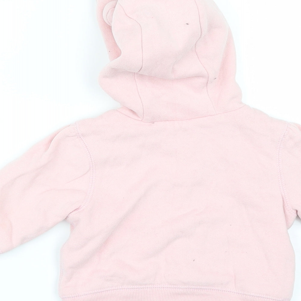 Gap Girls Pink   Jacket  Size 3-6 Months  - Ears Hood