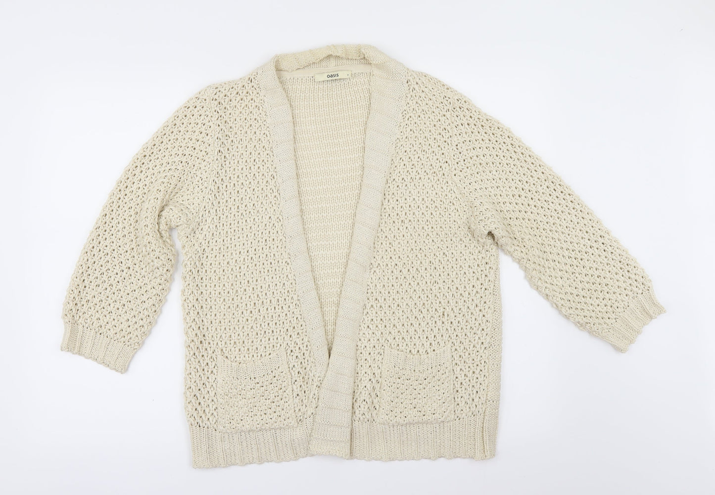 Oasis Womens Ivory   Cardigan Jumper Size M